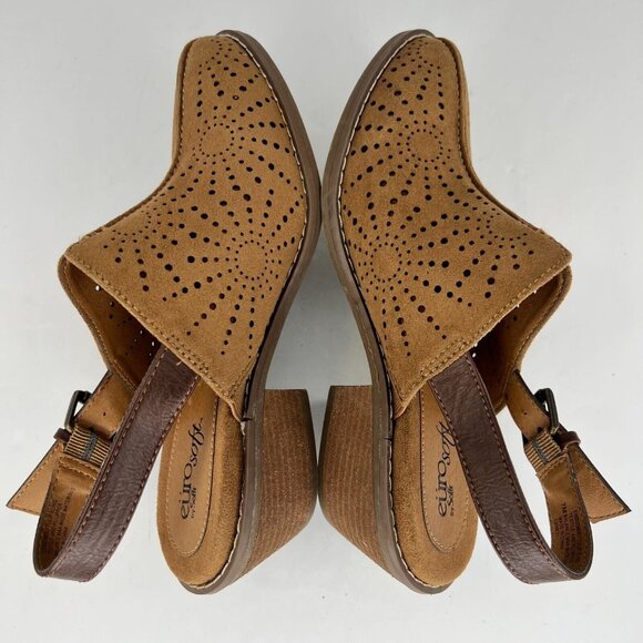 Soft Eurosoft WomensTulip Sling Brown Vegan Block Heel Slingback Size 7 M Mules - Picture 6 of 10